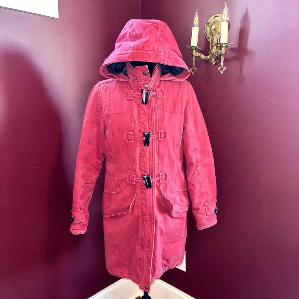 VTG I. Spiewak & Sons Jacket Men  Sz M Full‎ Zip Hooded Duffle Toggle Pea Coat